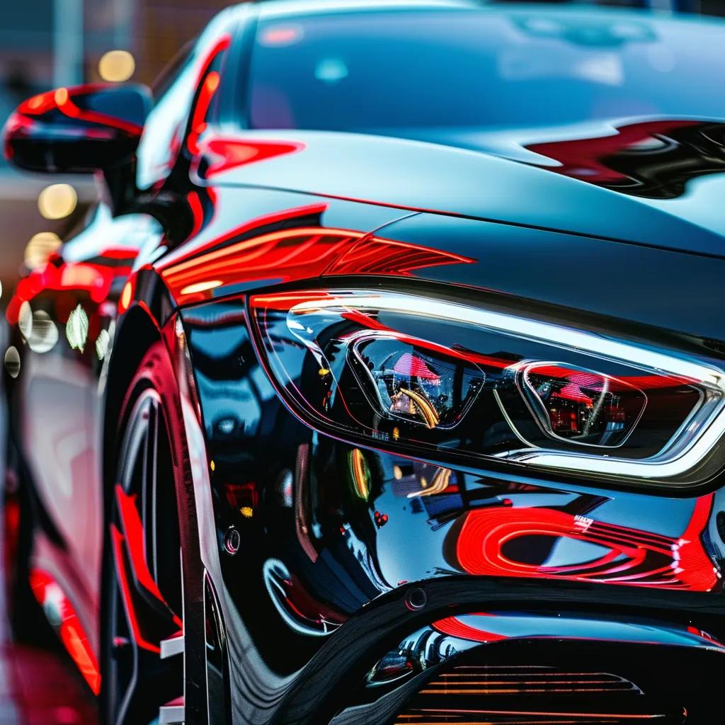 Close-up of a high-quality vehicle wrap showcasing seamless edges and protective features