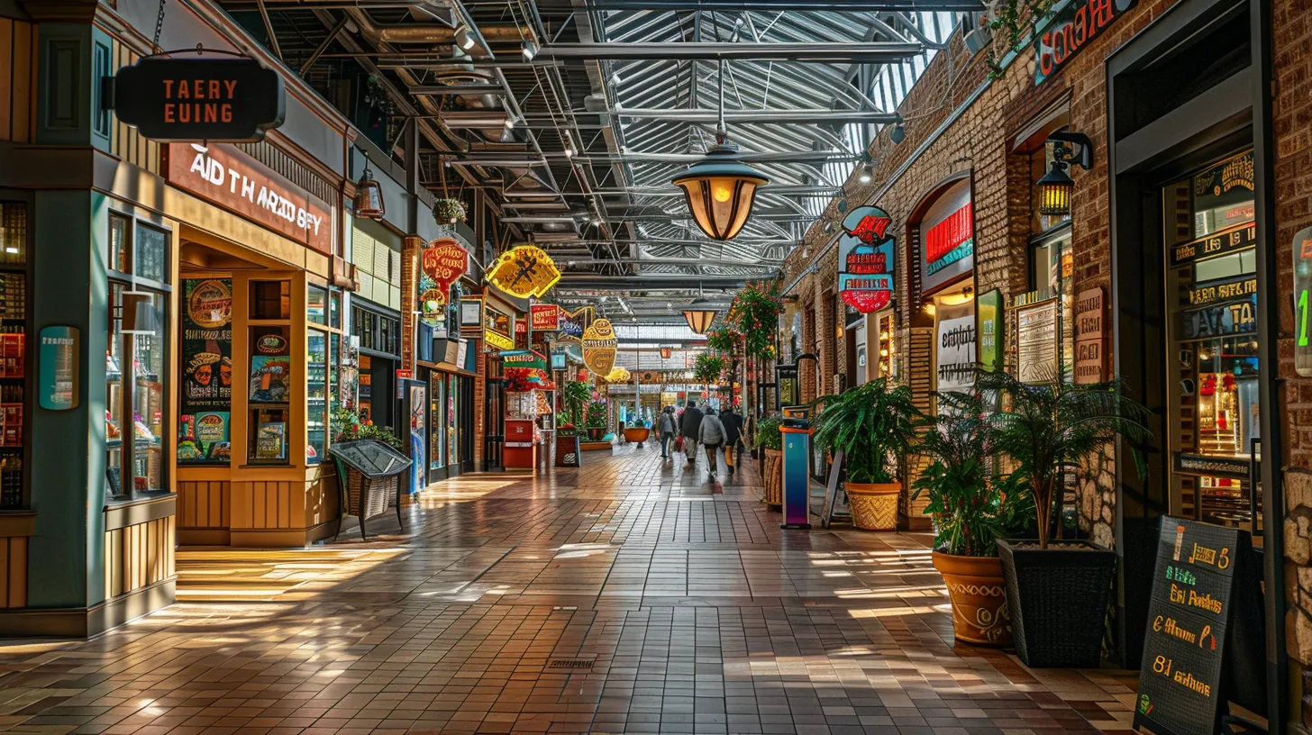 a vibrant storefront adorned with eye-catching custom signs, bustling with eager customers, illuminated by warm afternoon light, reflects the dynamic connection between business visibility and customer engagement in southeast michigan.